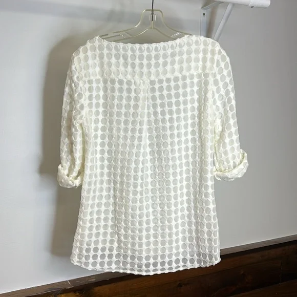Akris Punto White Textured Top - Picture 2 of 6